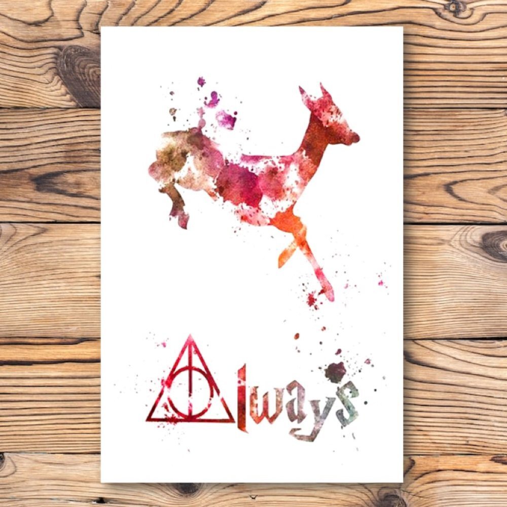 Harry Potter Doe Patronus Always Snape Loves Lily Refrigerator Locker Magnet